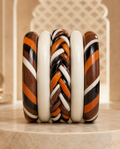 Mocha Twist Statement Lac Bangle Stack (Set of 5)