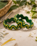 Mehfil Wave Statement Lac Bangles (Pair)