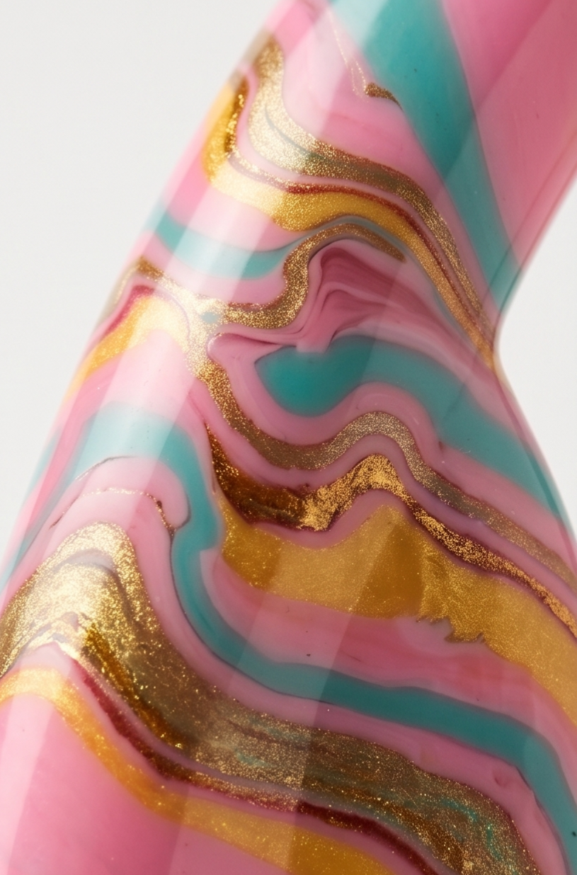 Blush Aurora Marbled Lac Bangles (Pair)