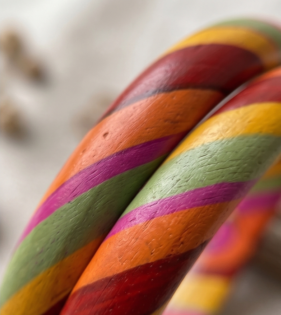 Carnival Twist Statement Lac Bangles (Pair)