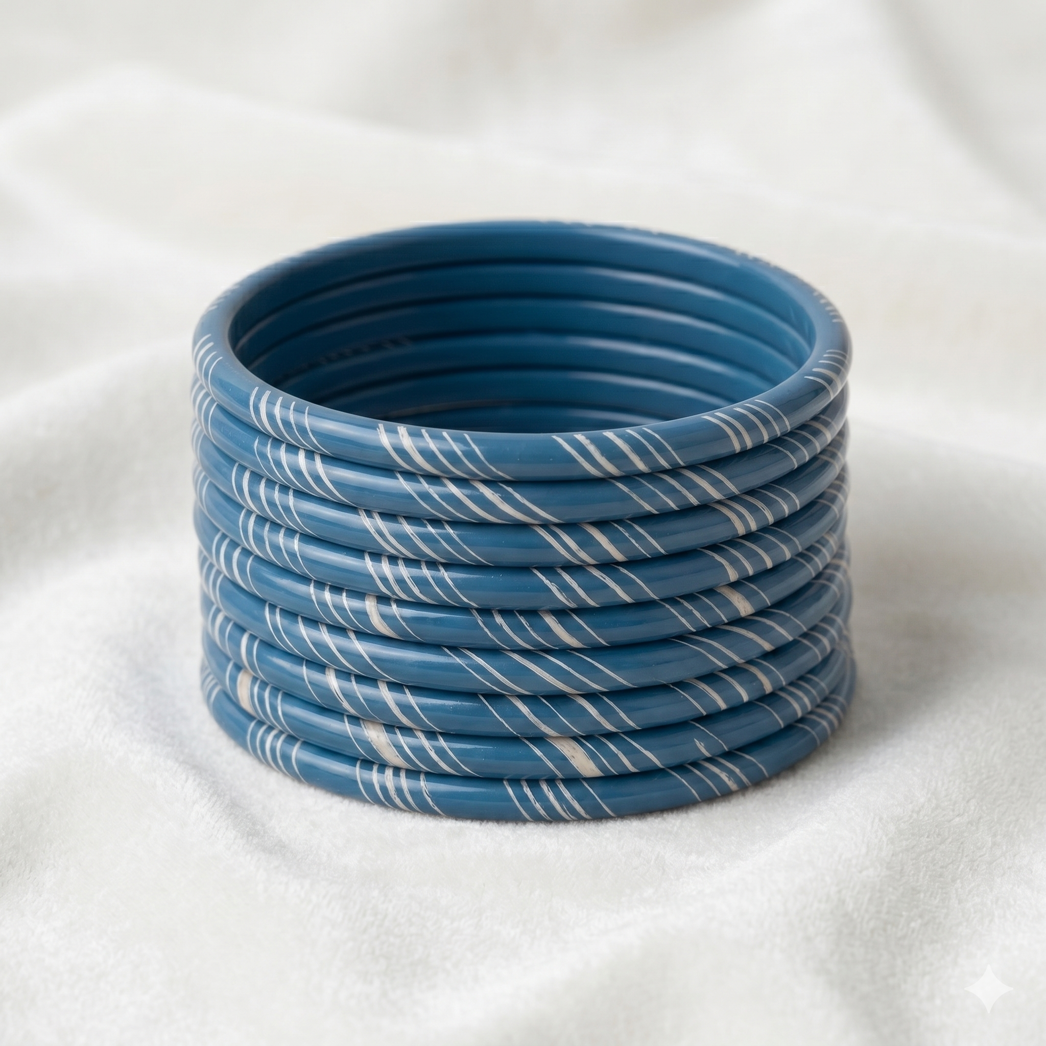 Indigo Lines Lac Stack Set (8 Pieces)